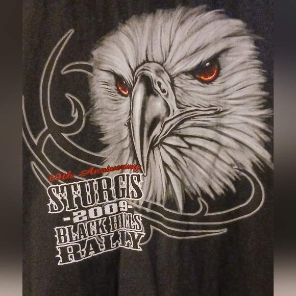 Sturgis Biker‎ Shirt Mens XL Button Up  Black Hills Rally 2009  Cut Off Sleeve - Picture 9 of 9